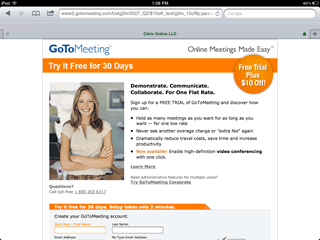 GoToMeeting requires an account for meeting organizers and presenters