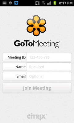 Join a meeting or webinar with GoToMeeting on your Android Device